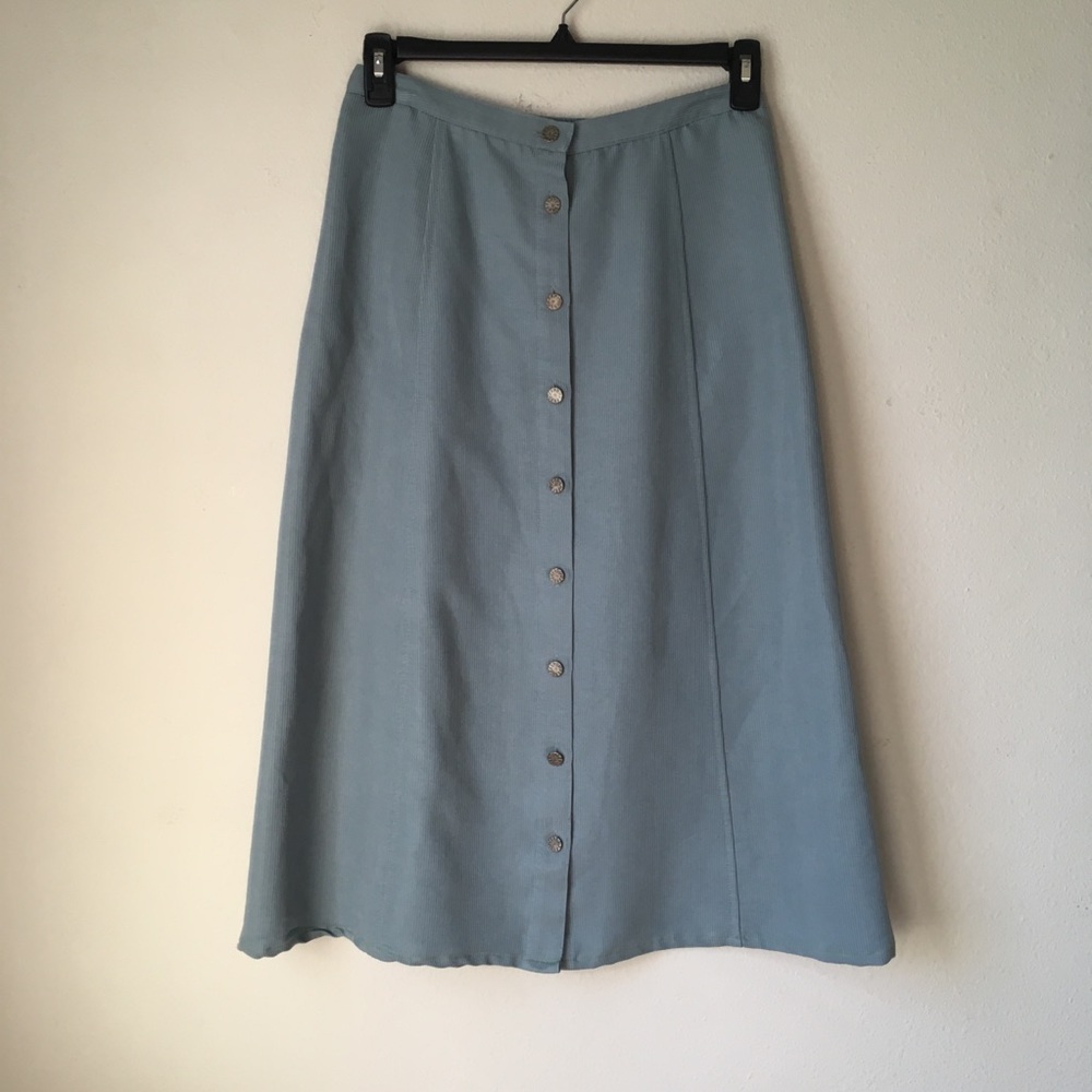 Vintage Corduroy Button Down Skirt
